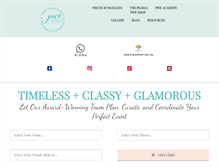 Tablet Screenshot of pearlwhiteevents.com